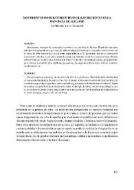 Movimientos inmigratorios temporales recientes en la provincia de Alicante | Biblioteca Virtual Miguel de Cervantes