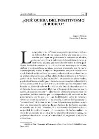 ¿Qué queda del positivismo jurídico? | Biblioteca Virtual Miguel de Cervantes