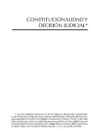 Los límites de la interpretación constitucional. De nuevo sobre los casos trágicos | Biblioteca Virtual Miguel de Cervantes