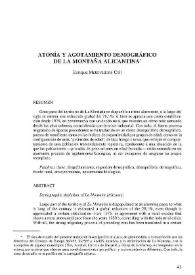 Atonía y agotamiento demográfico de la montaña alicantina | Biblioteca Virtual Miguel de Cervantes