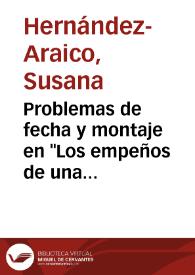 Problemas de fecha y montaje en "Los empeños de una casa" de Sor Juana Inés de la Cruz / Susana Hernández-Araico | Biblioteca Virtual Miguel de Cervantes