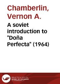 A soviet introduction to "Doña Perfecta" (1964) / Vernon A. Chamberfin | Biblioteca Virtual Miguel de Cervantes