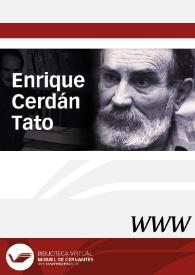 Enrique Cerdán Tato | Biblioteca Virtual Miguel de Cervantes