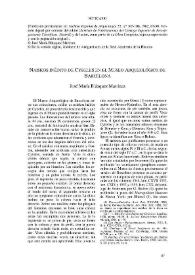 Naiskos inédito de Cybeles en el Museo Arqueológico de Barcelona / José María Blázquez Martínez | Biblioteca Virtual Miguel de Cervantes