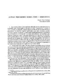 Nuevas precisiones sobre "como" + subjuntivo / Rafael Cano Aguilar | Biblioteca Virtual Miguel de Cervantes
