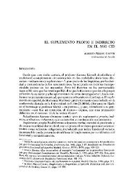 El suplemento propio e indirecto en el Mio Cid | Biblioteca Virtual Miguel de Cervantes