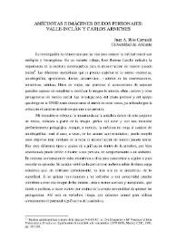Anécdotas e imágenes de dos personajes: Valle-Inclán y Carlos Arniches / Juan Antonio Ríos Carratalá | Biblioteca Virtual Miguel de Cervantes