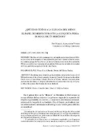 ¿Qué edad tenías a la llegada del medo? El papel de Mileto durante la conquista persa de Jonia, según Heródoto / Manuel Albaladejo Vivero | Biblioteca Virtual Miguel de Cervantes