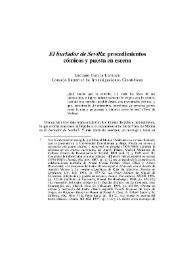 "El burlador de Sevilla": procedimientos cómicos y puesta en escena / L. García Lorenzo | Biblioteca Virtual Miguel de Cervantes