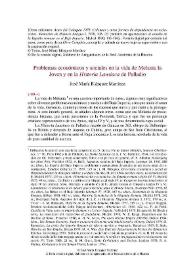 Problemas económicos y sociales en la vida de Melania la Joven y en la "Historia Lausiaca" de Palladio / José María Blázquez Martínez | Biblioteca Virtual Miguel de Cervantes