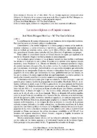 Las sectas religiosas en el Imperio romano / José María Blázquez Martínez y M.ª Paz García-Gelabert | Biblioteca Virtual Miguel de Cervantes