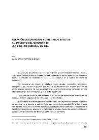 Relación de los moros y cristianos sujetos al impuesto del morabatí en "Lo loch de Ondara" en 1404 / por María Jesús Paternina Bono | Biblioteca Virtual Miguel de Cervantes