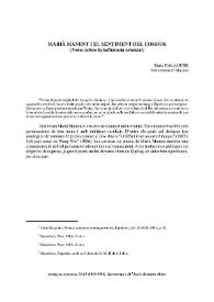 Marià Manent i el sentiment del Cosmos. (Notes sobre influència oriental) / Enric Balaguer | Biblioteca Virtual Miguel de Cervantes