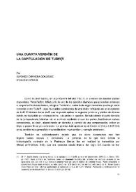 Una cuarta versión de la capitulación de Tudmir / por Alfonso Carmona González | Biblioteca Virtual Miguel de Cervantes