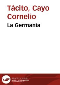 La Germania / Cornelio Tácito | Biblioteca Virtual Miguel de Cervantes