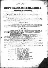 Decreto de 11 de abril de 1829-19º creando una Junta Provincial de Distrito en la que se ventilan las cuestiones del sur. Se crea la Junta Provincial de Quito | Biblioteca Virtual Miguel de Cervantes