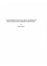 "Los primeros pasos de la Real Academia de Bellas Artes de la Purísima Concepción" / Jesús Urrea | Biblioteca Virtual Miguel de Cervantes