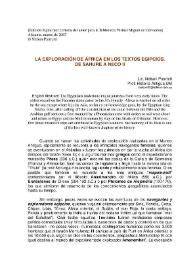 La exploración de África en los textos egipcios. De Sahure a Neco II / Nelson Pierrotti | Biblioteca Virtual Miguel de Cervantes