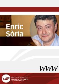 Enric Sòria | Biblioteca Virtual Miguel de Cervantes