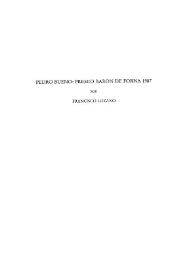 Pedro Bueno: premio Barón de Forna, 1987 / Francisco Lozano | Biblioteca Virtual Miguel de Cervantes