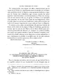 El jubileo del año 1300. Su recuerdo monumental en el Rosellón. Observaciones sobre la métrica rimada de aquel tiempo / Fidel Fita | Biblioteca Virtual Miguel de Cervantes
