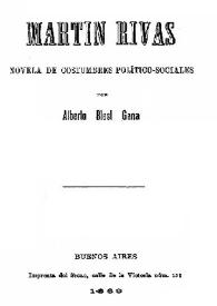 Martín Rivas / Alberto Blest Gana | Biblioteca Virtual Miguel de Cervantes