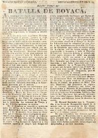 [Parte oficial de la batalla de Boyacá, 8 de agosto de 1819] | Biblioteca Virtual Miguel de Cervantes