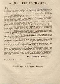 A mis compatriotas / José Joaquín Almeida | Biblioteca Virtual Miguel de Cervantes