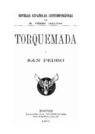Torquemada y San Pedro / Benito Pérez Galdós | Biblioteca Virtual Miguel de Cervantes