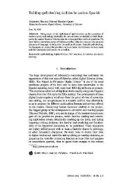 Building Spell-Checking Facilities for Ancient Spanish / Alejandro Bia and Manuel Sánchez-Quero | Biblioteca Virtual Miguel de Cervantes