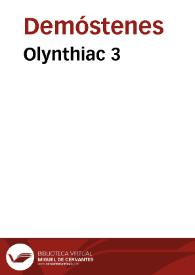 Olynthiac 3 / Demosthenes | Biblioteca Virtual Miguel de Cervantes