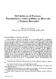 Del Infierno al Parnaso. Escepticismo y sátira política en Quevedo y Trajano Boccalini / Mercedes Blanco | Biblioteca Virtual Miguel de Cervantes