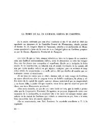 La torre de la ex Colegial iglesia de Cariñena / José María de Navascués | Biblioteca Virtual Miguel de Cervantes