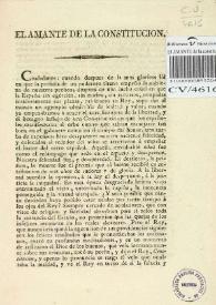 El amante de la constitución | Biblioteca Virtual Miguel de Cervantes