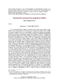 Monumentos romanos de la conquista de Galicia / Antono Blanco Freijeiro | Biblioteca Virtual Miguel de Cervantes