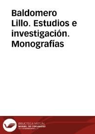 Baldomero Lillo. Bibliografía / Berta López Morales | Biblioteca Virtual Miguel de Cervantes
