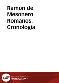 Ramón de Mesonero Romanos. Cronología | Biblioteca Virtual Miguel de Cervantes
