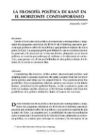 La filosofía política de Kant en el horizonte contemporáneo / Antonella Attili | Biblioteca Virtual Miguel de Cervantes