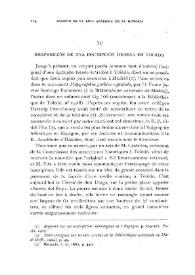 Reaparición de una inscripción hebrea en Toledo / Moïse Schwab | Biblioteca Virtual Miguel de Cervantes