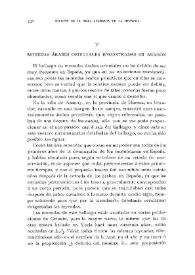 Monedas árabes orientales encontradas en Aragón / Francisco Codera | Biblioteca Virtual Miguel de Cervantes