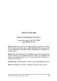 Segovia (1918-1936) / Paloma González Blanch Roca | Biblioteca Virtual Miguel de Cervantes