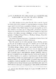 Actas municipales de Ávila sobre la fundación del Monasterio de San José por Santa Teresa (años 1562-1564) / Jesús Molinero | Biblioteca Virtual Miguel de Cervantes