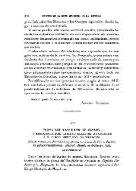 Carta del Bachiller de Arcadia, y respuesta del capitán Salazar, atribuidas a D. Diego Hurtado de Mendoza / Adolfo Bonilla y San Martín | Biblioteca Virtual Miguel de Cervantes