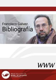 Francisco Gálvez. Bibliografía / Bernd Dietz | Biblioteca Virtual Miguel de Cervantes