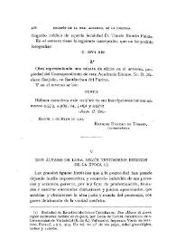 Don Álvaro de Luna, según testimonios inéditos de la época / El Marqués de Laurencín | Biblioteca Virtual Miguel de Cervantes