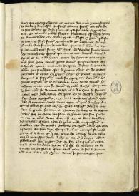 Roman de Liesse et Cardenois: [fragmento] (h. 1-74). Livre du tresor, Brunetto Latini (h. 75-91v). Canción, Mossen Aznar Pardo (h. 92v-93). Lo cambiador, Jordi de Sant Jordi (h. 93v-94v). Seis cartas de amor (h. 96-99). Quejas de amor: [poema] (h. 99v-100) | Biblioteca Virtual Miguel de Cervantes