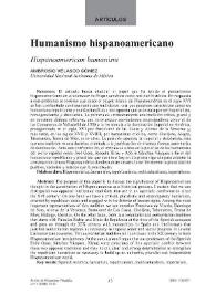 Humanismo hispanoamericano = Hispanoamerican humanism / Ambrosio Velasco Gómez | Biblioteca Virtual Miguel de Cervantes