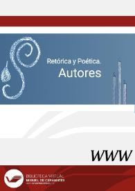 Retórica y Poética. Autores | Biblioteca Virtual Miguel de Cervantes