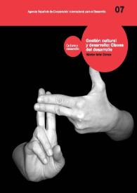 Gestión cultural y desarrollo: claves del desarrollo / Héctor Ariel Olmos | Biblioteca Virtual Miguel de Cervantes