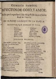 Afectos de odio y amor | Biblioteca Virtual Miguel de Cervantes